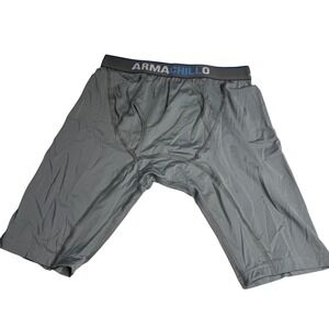 ARMCHILLO Mens Boxer Briefs‎ Long Leg Performance Grey Size S